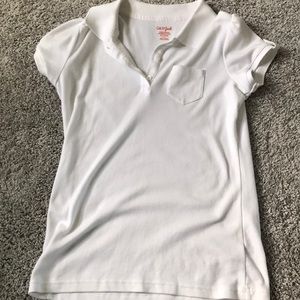 Girls White Polo Shirt